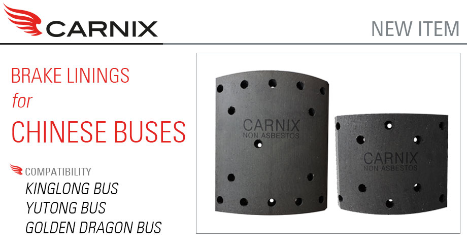 CARNIX Brake Linings for Chinese Buses