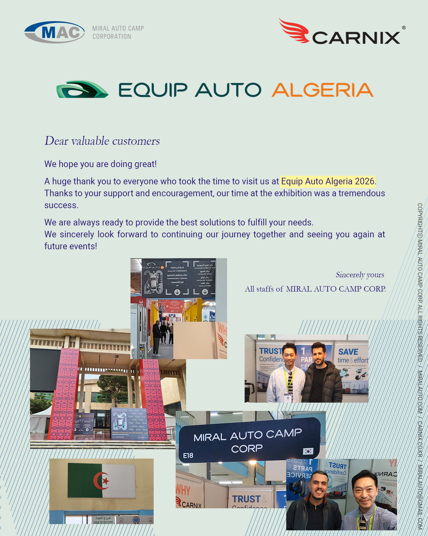Equip Auto Algeria 2026 - Thank you - Merci