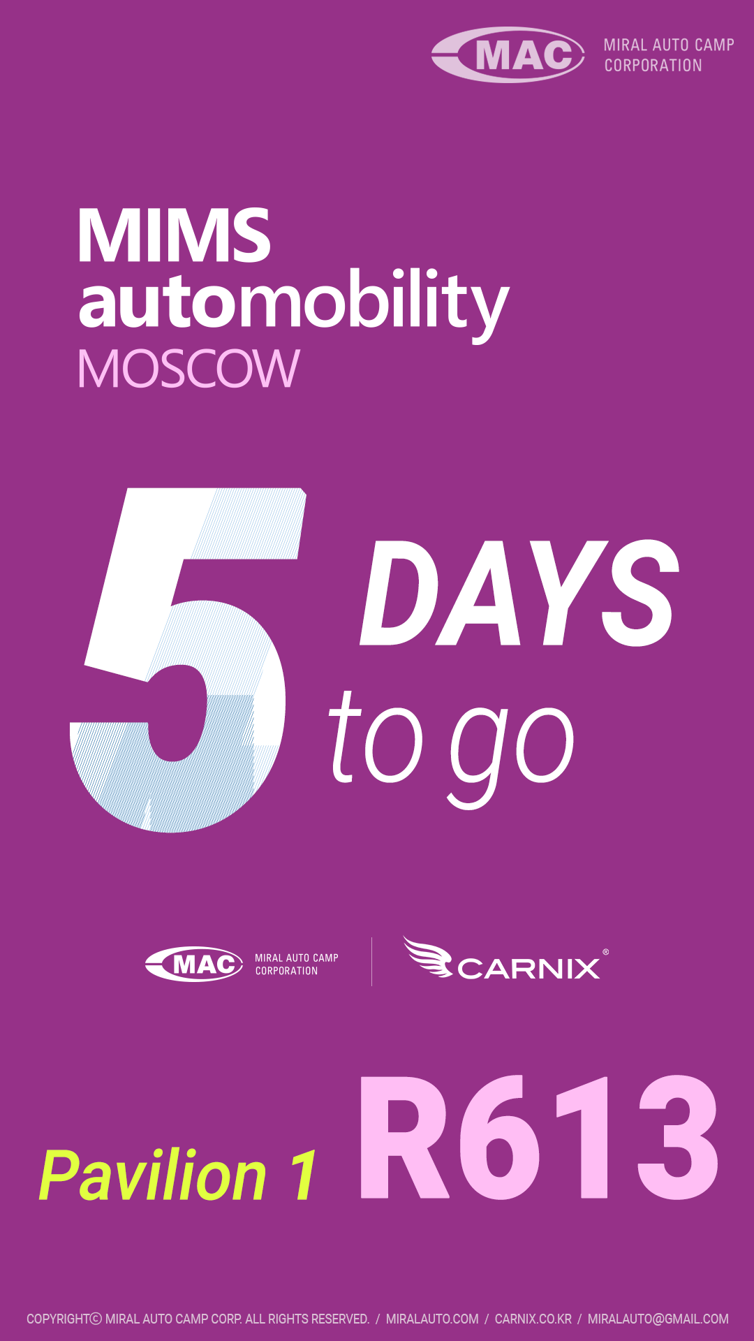 [5days to go] MIMS Automobility Moscow 2025